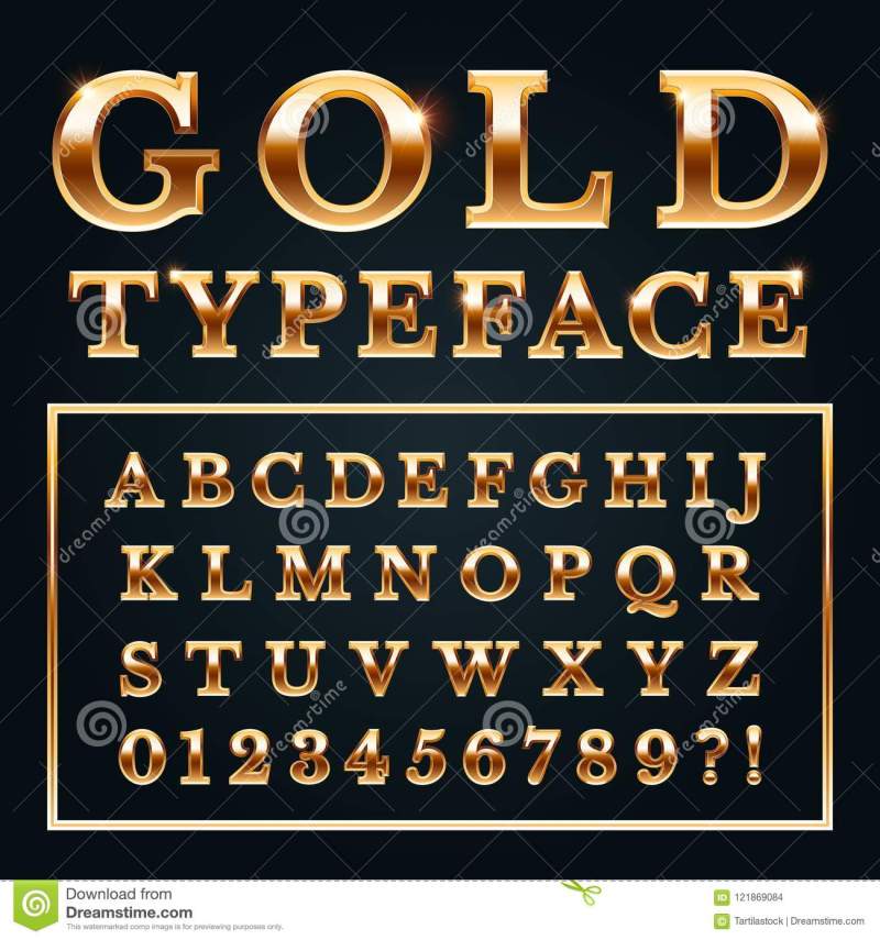 Alphabet In Gold Letters – Caipm