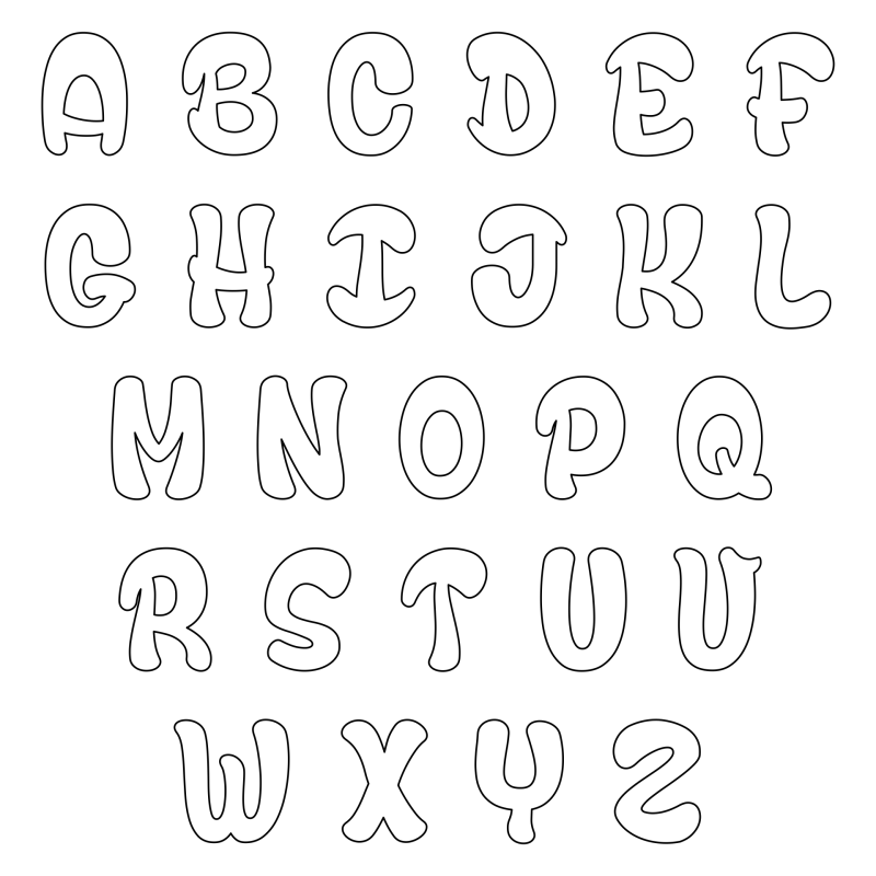 B In Bubble Letters – Caipm
