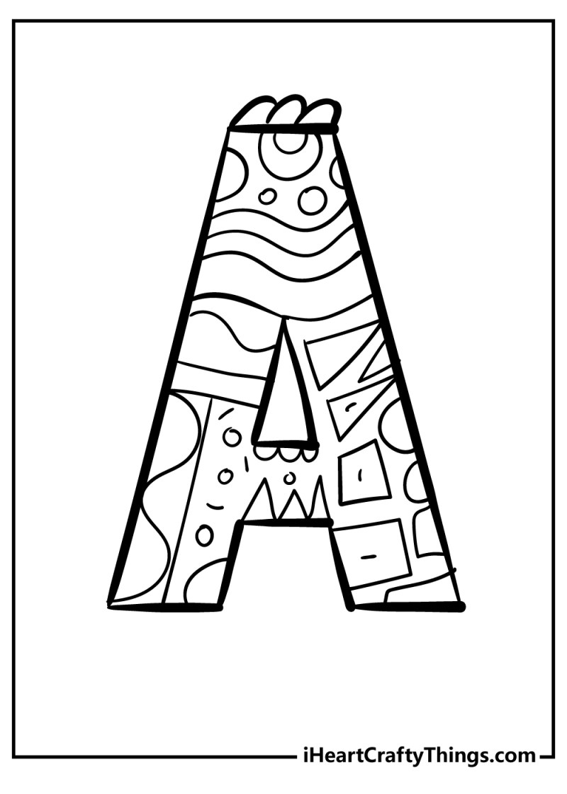 Bubble Letters Coloring Pages Caipm