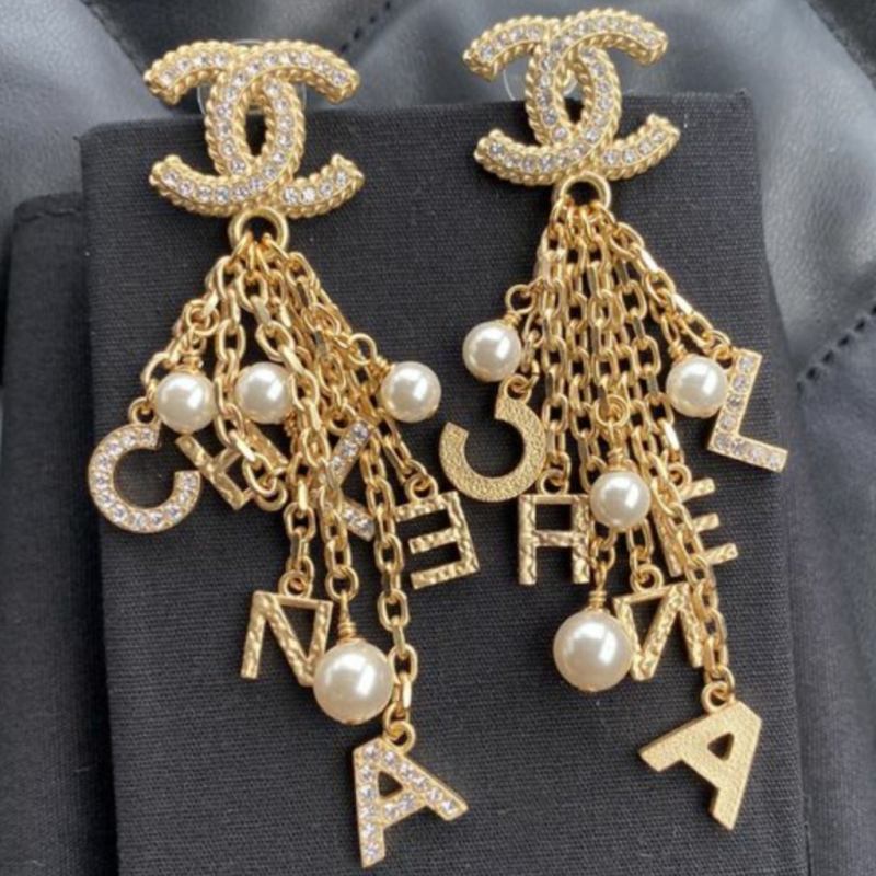 Chanel Earrings Dangle Letters Caipm