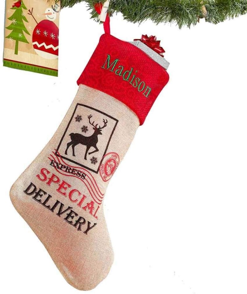 Christmas Stocking Name Tags Personalized Stocking Wood Letters Custom