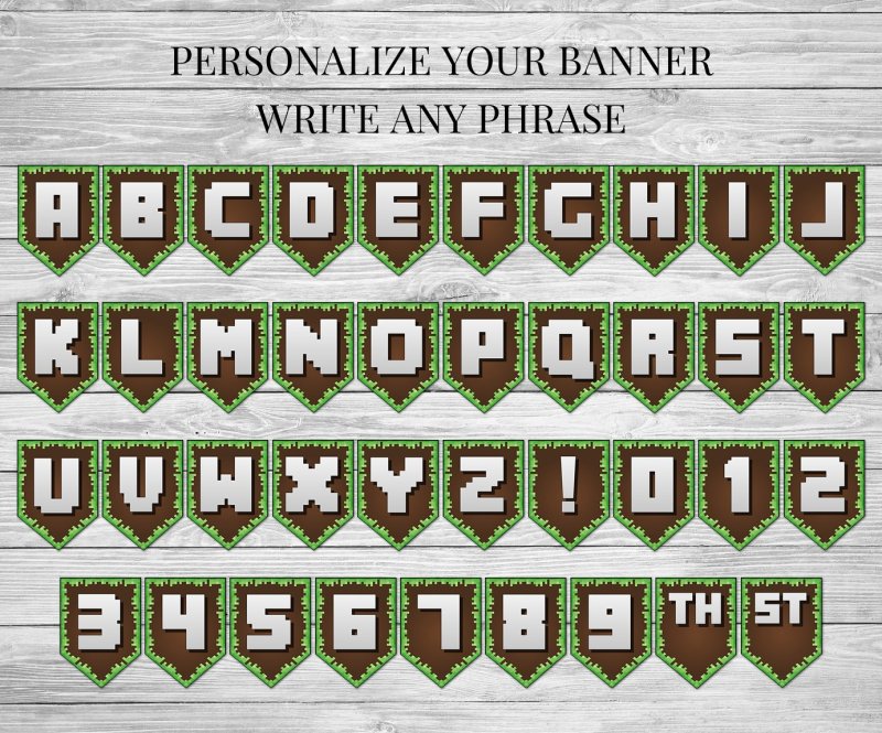 Free Printable Minecraft Alphabet Letters Caipm