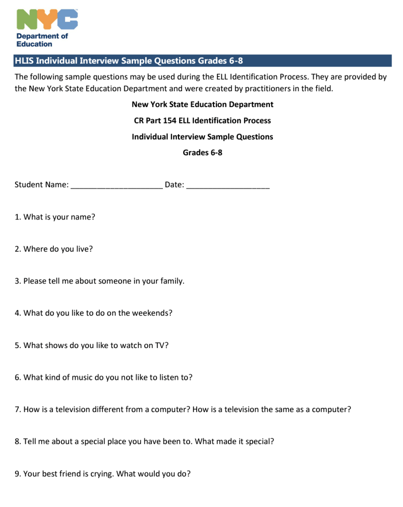 Nyc Doe Ell Parent Letters Caipm