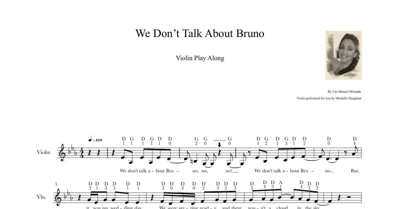 we don't talk about bruno piano beginner