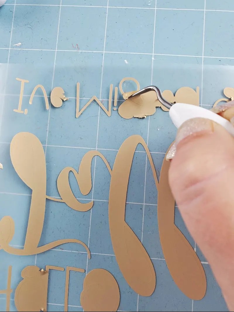 Weeding Small Vinyl Letters Caipm