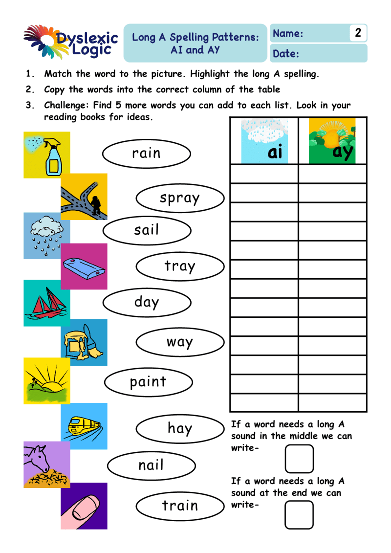 5 letter words with ay as second and third letters