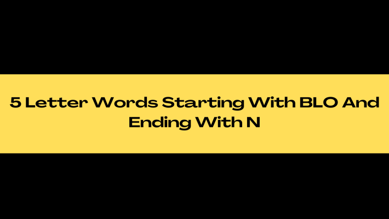 5 letters word starting with blo